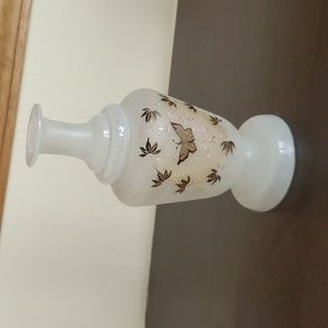 Vintage Handpainted Bristol Satin Glass Vase